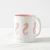 Mug - Chevaux de mer (rose) (Devant droit)