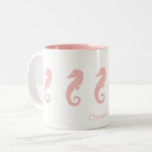 Mug - Chevaux de mer (rose) (Devant gauche)