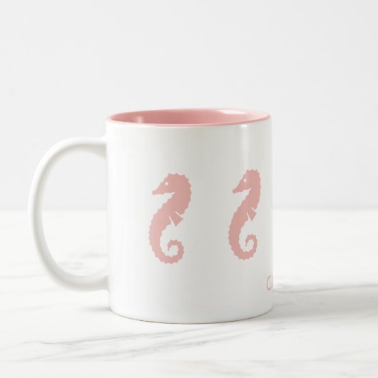 Mug - Chevaux de mer (rose) (Gauche)