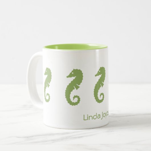 Mug - Chevaux de mer (vert) (Devant gauche)