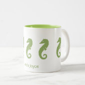 Mug - Chevaux de mer (vert) (Devant droit)