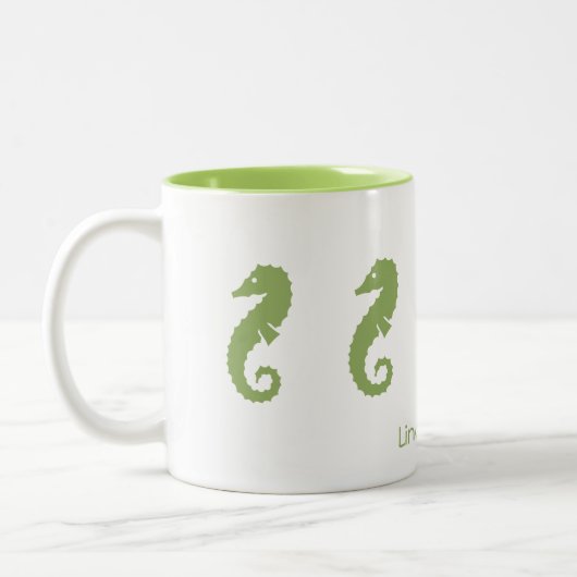Mug - Chevaux de mer (vert) (Gauche)
