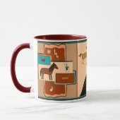 Mug Chevaux de pétroglyphe (Gauche)