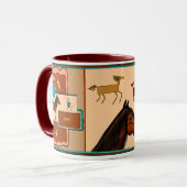 Mug Chevaux de pétroglyphe (Devant gauche)