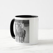 Mug Chevaux d'équitation de couples (Devant gauche)