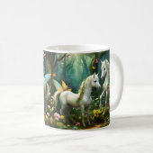Mug Chevaux D'Imaginaire De Pixie Blanche Dans Le Jard (Devant droit)