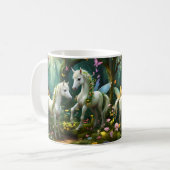 Mug Chevaux D'Imaginaire De Pixie Blanche Dans Le Jard (Devant gauche)
