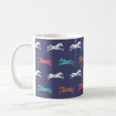 Mug Chevaux équestres classiques multicolores (Gauche)
