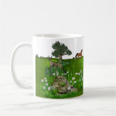 Mug Chevaux et cerfs communs dans le pré (Gauche)
