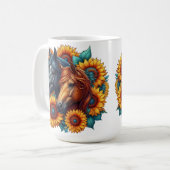 Mug Chevaux et tournesols (Devant gauche)
