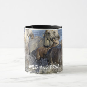 Mug Chevaux galopant dans l'eau