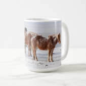 Mug Chevaux islandais couverts de neige (Devant droit)