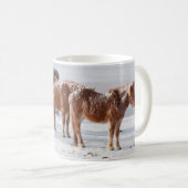 Mug Chevaux islandais couverts de neige (Devant droit)