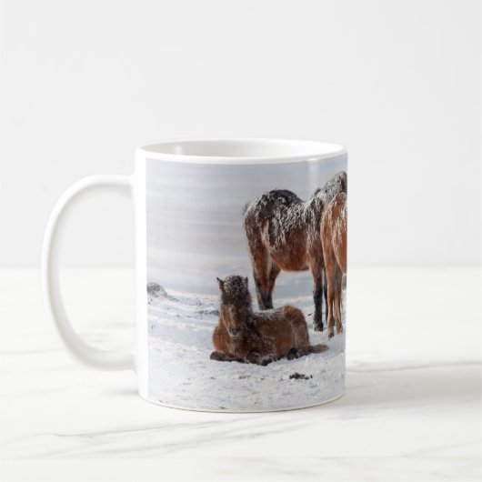 Mug Chevaux islandais couverts de neige (Gauche)