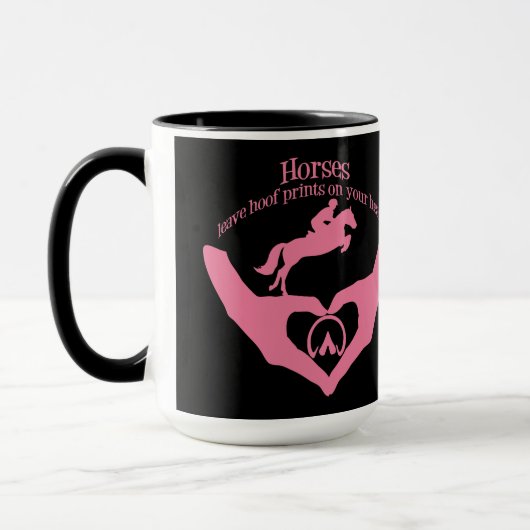 Mug Chevaux Laisser des empreintes de Hoof sur votre c (Gauche)