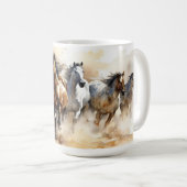 Mug Chevaux Mustang Sauvage Ouest équestre (Devant droit)