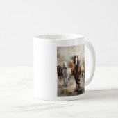 Mug Chevaux non domptés Courir librement (Devant droit)