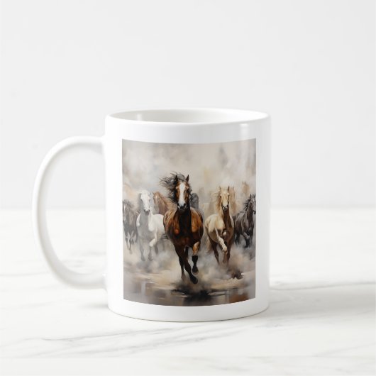 Mug Chevaux non domptés Courir librement (Gauche)