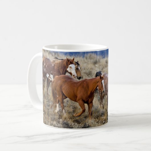 Mug Chevaux Parcourir les collines (Devant gauche)