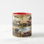 MUG CHEVAUX PEINTURES D'ART FIN PARCHEMENT, CHAUSSURES (Centre)