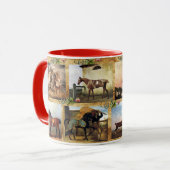 MUG CHEVAUX PEINTURES D'ART FIN PARCHEMENT, CHAUSSURES (Devant gauche)