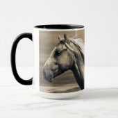 Mug Chevaux Quarter sur la prairie canadienne (Gauche)