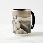 Mug Chevaux Quarter sur la prairie canadienne (Devant droit)