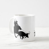 Mug Chevaux - rodéo - Roping d'équipe (Devant gauche)