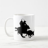 Mug Chevaux - rodéo - Roping d'équipe (Gauche)