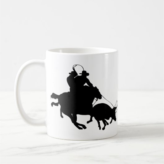 Mug Chevaux - rodéo - Roping d'équipe (Gauche)