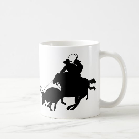 Mug Chevaux - rodéo - Roping d'équipe (Droite)