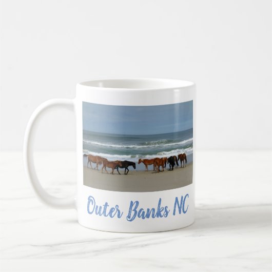 Mug Chevaux sauvages Banques extérieures OBX Corolla N (Gauche)