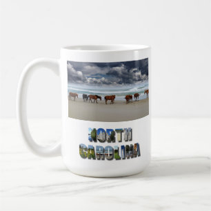 Mug Chevaux sauvages - Banques extérieures OBX NC Coro