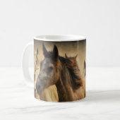 Mug Chevaux sauvages Brown et blancs (Devant gauche)