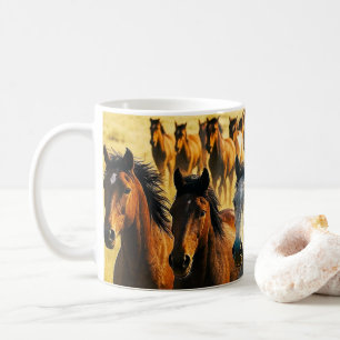 Mug Chevaux Sauvages Courant Gratuitement