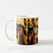 Mug Chevaux Sauvages Courant Gratuitement (Gauche)