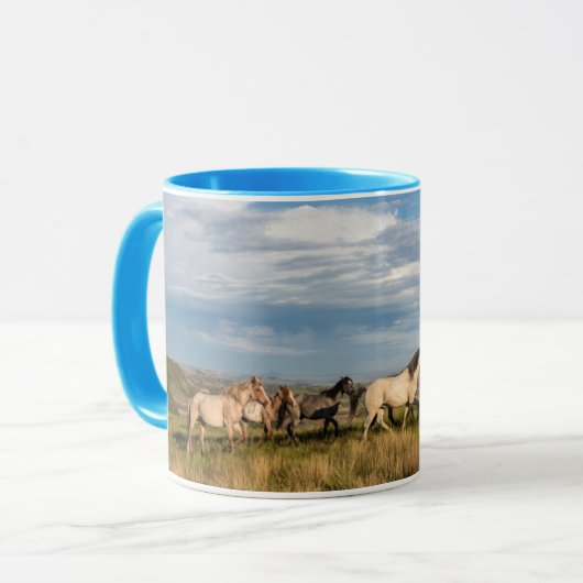 Mug Chevaux sauvages dans le parc national Theodore Ro (Devant gauche)