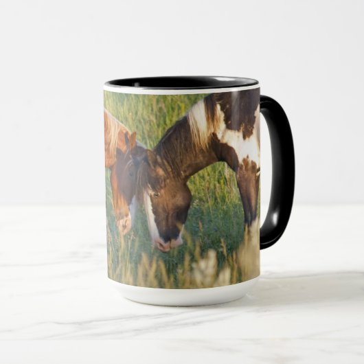 Mug Chevaux sauvages dans le parc national Theodore Ro (Devant droit)