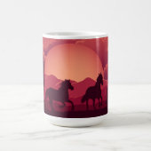 Mug Chevaux sauvages du désert du soleil couchant (Centre)