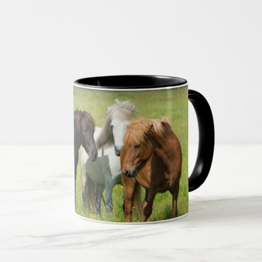 Mug Chevaux sur le Ranch, sud de l'Islande (Devant droit)