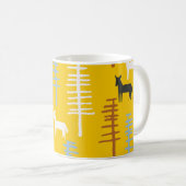 Mug Chevaux Tribaux : Forêt Rétro Sans Mer (Devant droit)