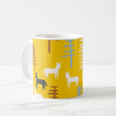 Mug Chevaux Tribaux : Forêt Rétro Sans Mer (Devant gauche)