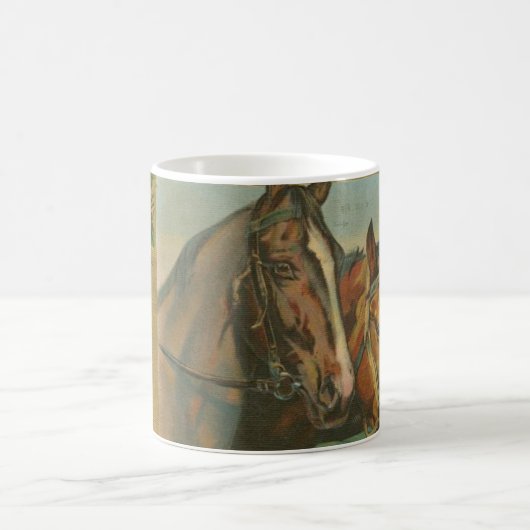 Mug Chevaux vintages de Noël (Centre)