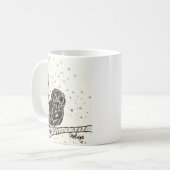 Mug Chevêche des bébés qui se repose dans la nuit (Devant gauche)