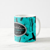 Mug Cheveux bleus turquoises et beauté (Devant droit)