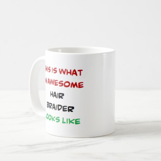 Mug cheveux braider, génial (Devant gauche)