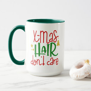 Mug Cheveux de Noël, on s'en fiche, Cadeau drôle de No