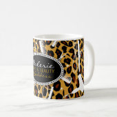 Mug Cheveux et beauté d'empreinte de léopard (Devant droit)