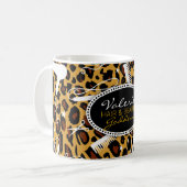 Mug Cheveux et beauté d'empreinte de léopard (Devant gauche)