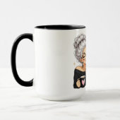 Mug Cheveux Gris Drôles (Gauche)